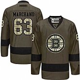 Glued Boston Bruins #63 Brad Marchand Green Salute to Service NHL Jersey,baseball caps,new era cap wholesale,wholesale hats